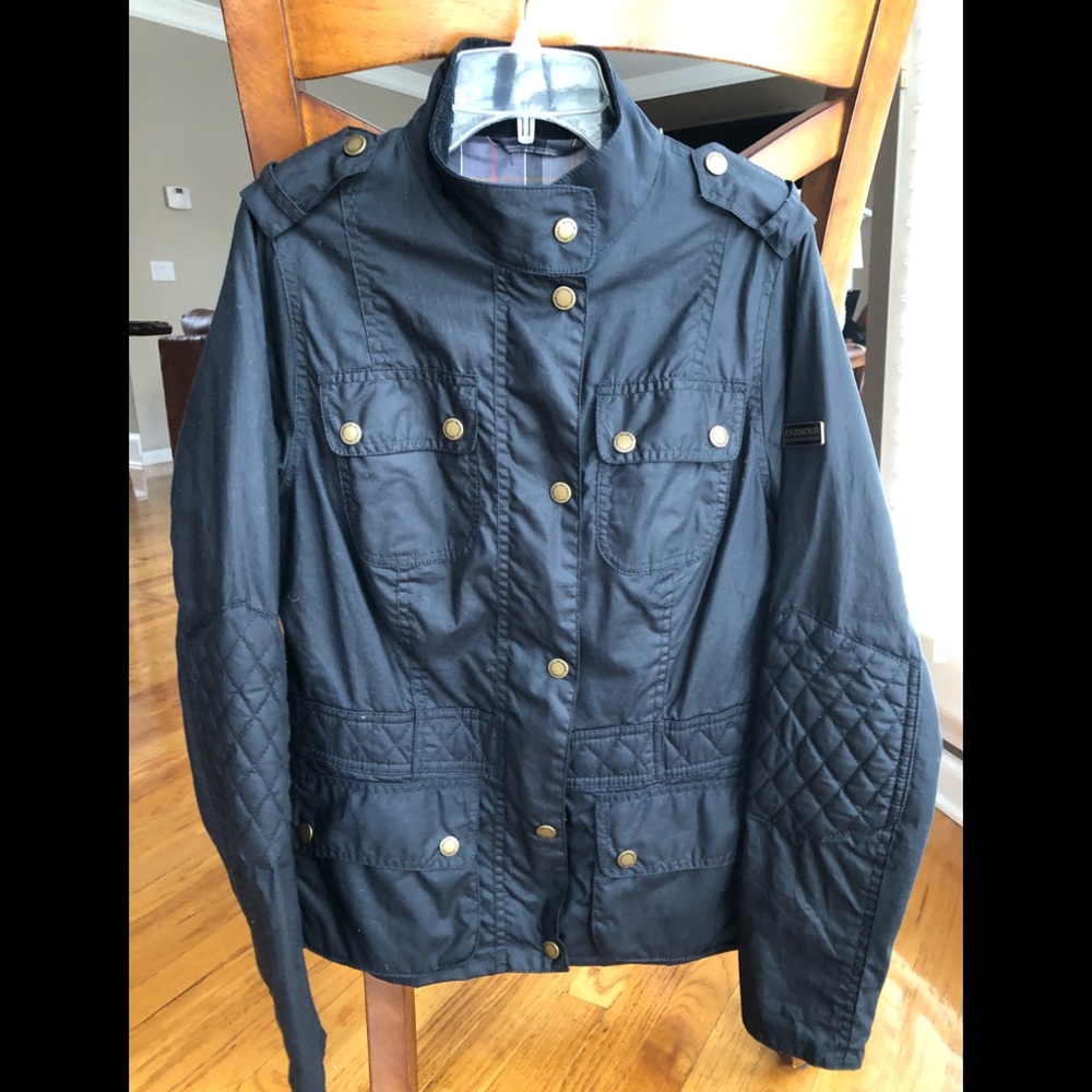 Barbour tailored wax jacket.